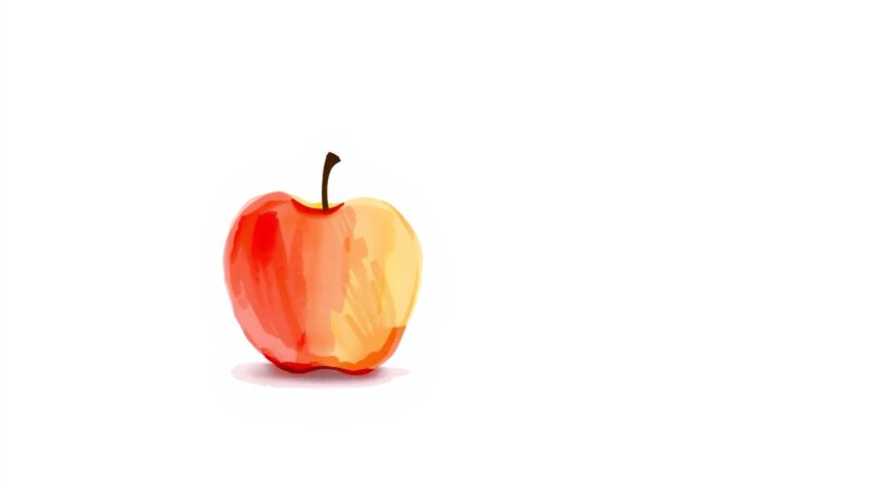 Jabłko zmieniające się w znak zapytania, logo Perplexity AI w tle. Rywalizacja Apple z Google.