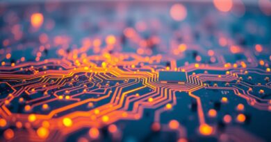 Melancholijna płyta główna, niczym zanikająca sieć neuronowa. Symboliczne odejście GPT-4.5, zachód słońca.