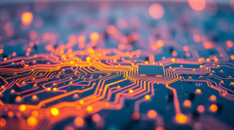 Melancholijna płyta główna, niczym zanikająca sieć neuronowa. Symboliczne odejście GPT-4.5, zachód słońca.