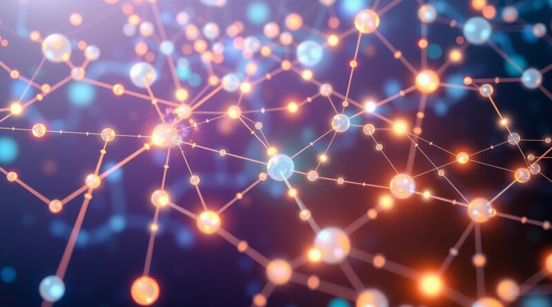 Abstrakcyjna sieć neuronowa ze światłem, symbolizująca rozwój sztucznej inteligencji, kodowania i elastycznych modeli.