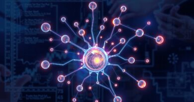 Abstrakcyjna sieć neuronów, symbolizująca innowacyjność i potencjał Thinking Machines Lab Miry Murati.