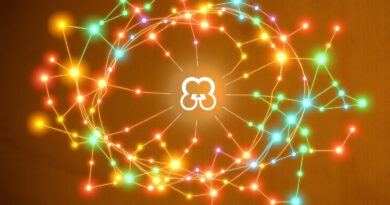 Świecąca sieć neuronowa, symbolizująca współpracę agentów AI (LangGraph) i potencjał Gemini w badaniach.