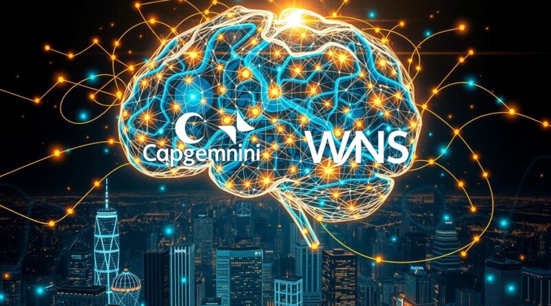 Futurystyczna sieć neuronowa symbolizująca inwestycję Capgemini w AI i przejęcie WNS.