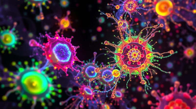 Kosmiczna nebula komórek w mikroskopie: kolory oznaczają podtypy identyfikowane przez CellLENS.