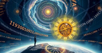 Surrealistyczna galaktyka kodu, AI-mentor kieruje clockwork LLM ku matematycznej ścieżce.