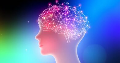 Mózg z wiadomości e-mail, symbol AI, umieszczony na szkicu głowy, promujący przejęcie Superhuman przez Grammarly.