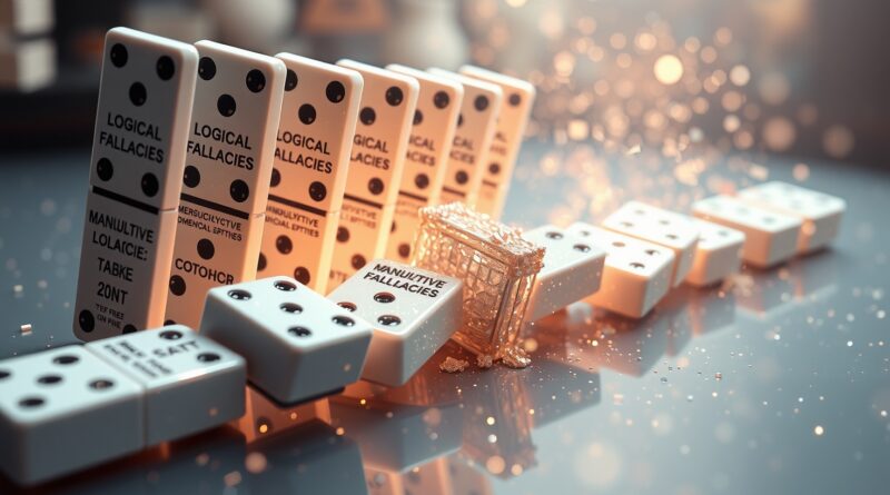 Upadające domino z błędami logicznymi prowadzące do zepsutego, acz pięknego zbioru danych. Manipulacja AI.