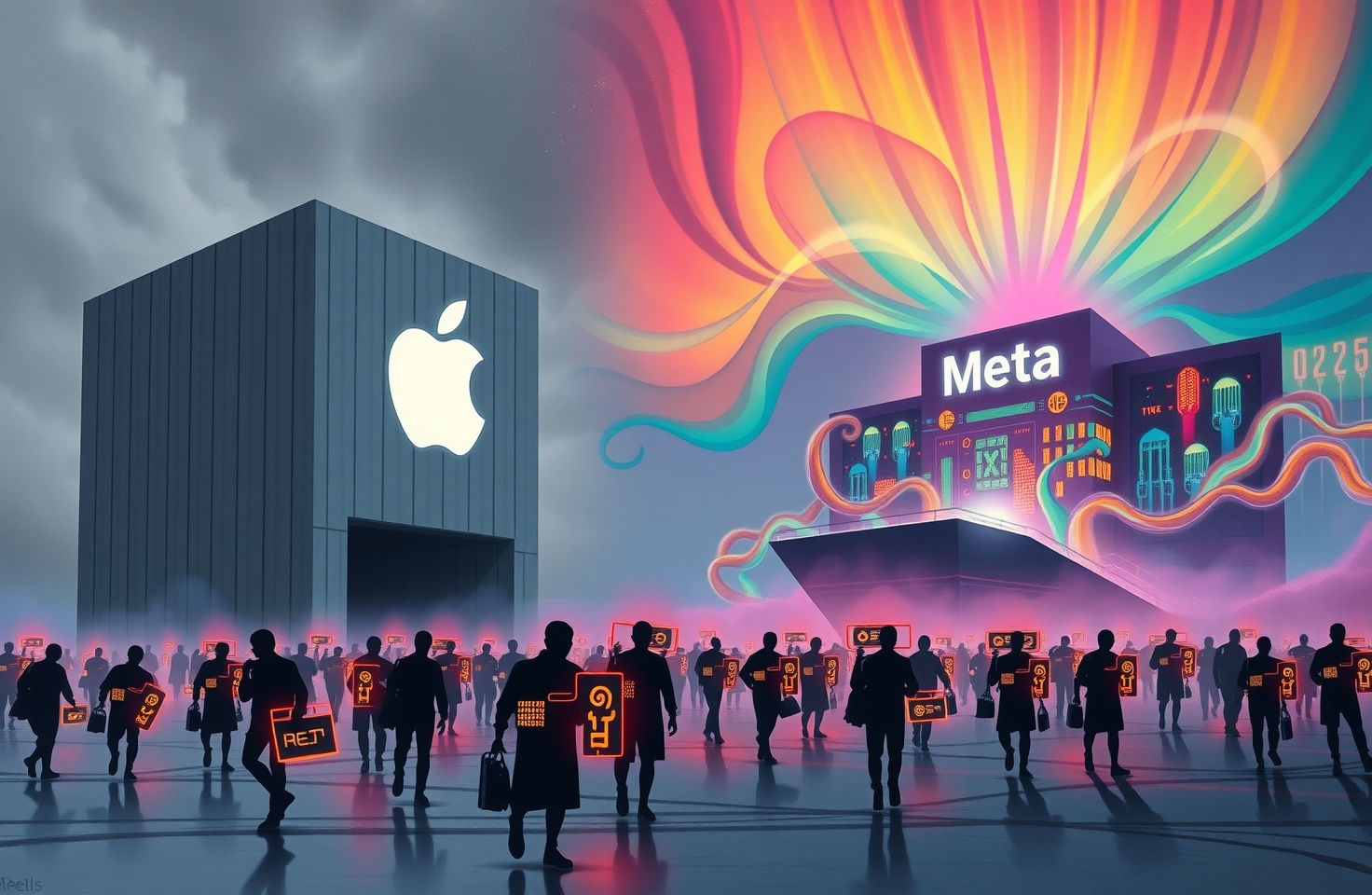 Meta Red Apple Masowy Exodus z Apple do Meta: Wojna o Talenty AI