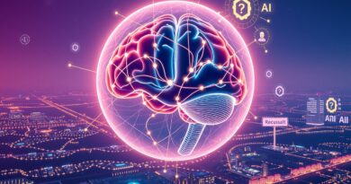 Sieć neuronowa w krystalicznej sferze, symbolizująca AGI, nad cyfrowym krajobrazem Microsoftu i OpenAI.