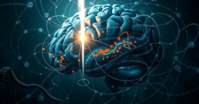 Mózg z binarnych kodów oświetlony postacią Miry Murati, symbolizujący potencjał nowego gracza AI.