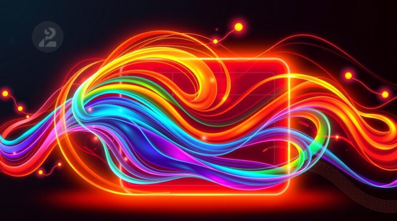 Stylowa baza Postgres, w której płyną kolorowe strumienie danych; w tle logo Elasticsearch.