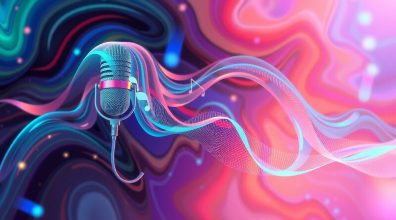 Eteryczne połączenie fal dźwiękowych i interfejsów cyfrowych oddające rozmowną naturę AI Spotify.