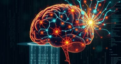 Cyfrowy mózg fraktalny, neurony i kod open-source, światło i cień, cyberpunk, ilustruje otwarty kod Grok 2.5.