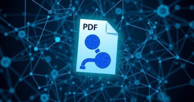 Logo Notion subtelnie infiltrowane złośliwym PDF-em w scenerii sieci neuronowych symbolizuje wyciek danych.