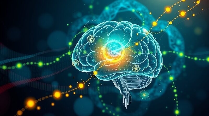 Abstrakcyjna galaktyka danych formująca promienisty mózg, symbolizująca wykładniczy wzrost i rozwój AI firmy Anthropic.