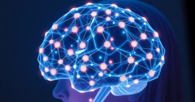 Abstrakcyjna sieć neuronowa symbolizująca pamięć i ochronę danych w AI Claude.