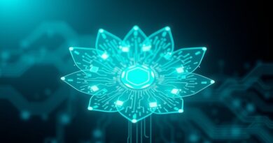 Kwitnąca płytka drukowana symbolizuje otwartość i innowacje w sztucznej inteligencji Huawei.