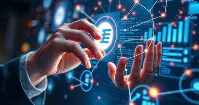 Holograficzna integracja Office, AI i ludzkiej interakcji, symbolizująca Agent Mode w Copilot 365.