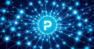 Sieć połączeń symbolizująca internet, z logo Perplexity w centrum. Innowacyjność, AI, wysoka technologia.