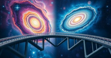 Eteryczny most danych łączący dwie galaktyki, symbolizujący przełom w uczeniu modeli dyfuzyjnych AI.