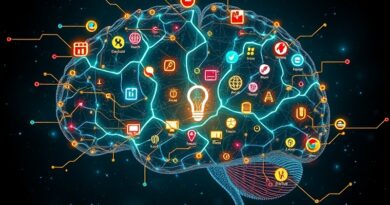 Rozległa sieć neuronów w architektonicznym mózgu AI, symbolizująca Qwen3-Max i jego możliwości.