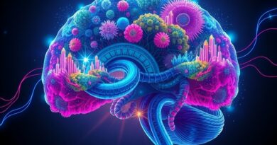 Cyfrowy mózg z neonowymi strukturami danych: Generator, Reflektor i Kurator tworzą ewolucyjny ekosystem wiedzy.