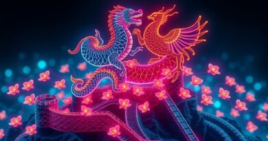 Szybki wzrost użytkowników AI w Chinach: cyfrowe orchidee, mur elektroniczny, taniec smoka i feniksa.