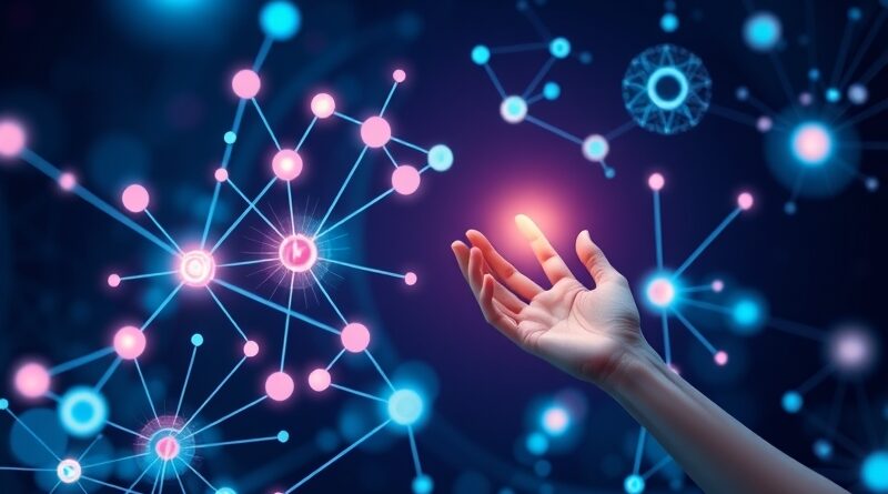 Abstrakcyjna sieć danych symbolizująca aktualizacje API OpenAI i interakcję programistów z AI.