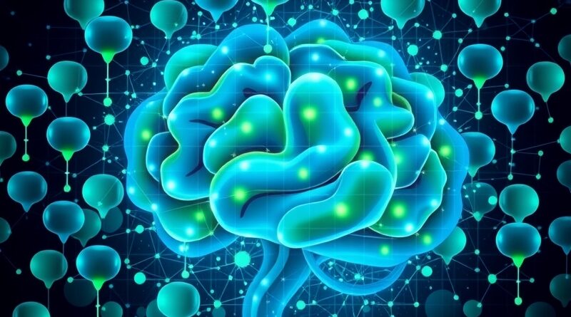 Mozaika łącząca abstrakcyjne myśli w mózg, symbolizująca współpracę i innowacje dzięki AI.