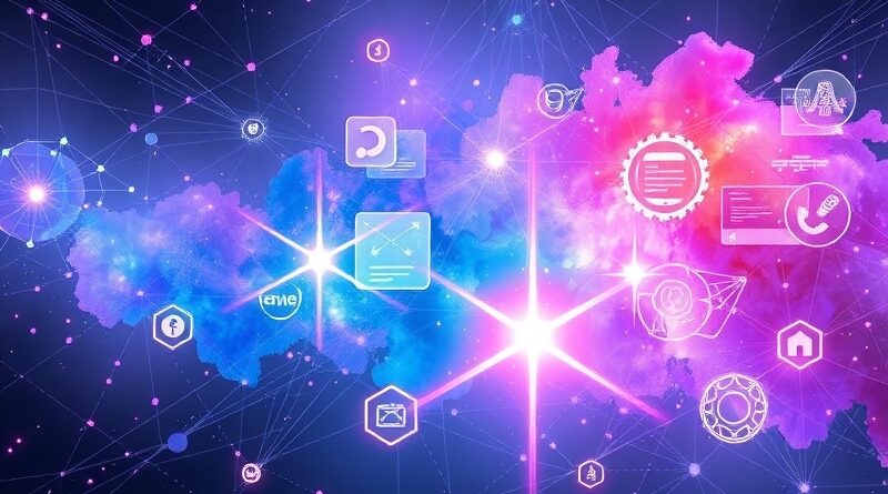 Futurystyczny, opalizujący interfejs: przeglądarka Neon przechodzi w inteligentną nebulę AI.
