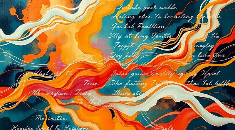 Abstrakcyjne połączenie tekstu i obrazu symbolizuje proces uczenia się AI równoważącego wagę tekstu i obrazów.