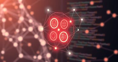 Abstrakcyjna grafika AI (Jules) spleciona z logo Slacka, reprezentująca integrację i podgląd kodu na żywo.