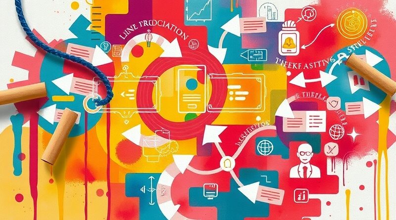 Cyfrowy Mixboard Google: wizualne idee z adnotacjami, ikonami AI i elementami edukacyjnymi.