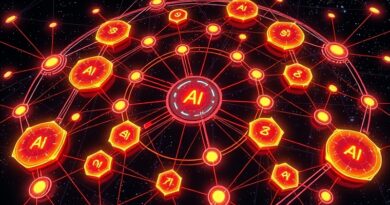 Kompleksowa sieć AI, z Orchestratorem-8B w centrum, efektywniej zarządzająca modelami językowymi.