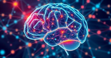 Abstrakcyjny cyfrowy mózg z neuronami, symbolizujący model Kimi K2 Thinking integrowany z Perplexity.