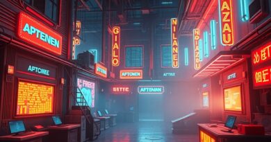 Neonowa cyfrowa kuźnia Nova Forge kształtuje spersonalizowane modele AI, futurystyczny art deco w stylu lat 20.