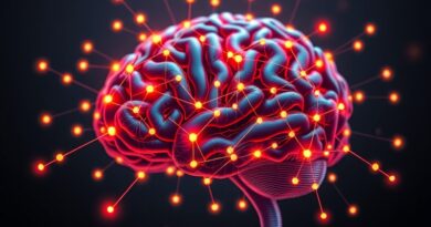 Cyfrowy mózg z siecią neuronową symbolizujący AI Google z modelami "Fast", "Thinking", "Gemini 3 Pro".