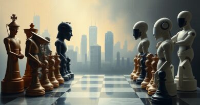 Szachy: ludzie kontra roboty. Metafora wpływu AI na rynek pracy w 2026.