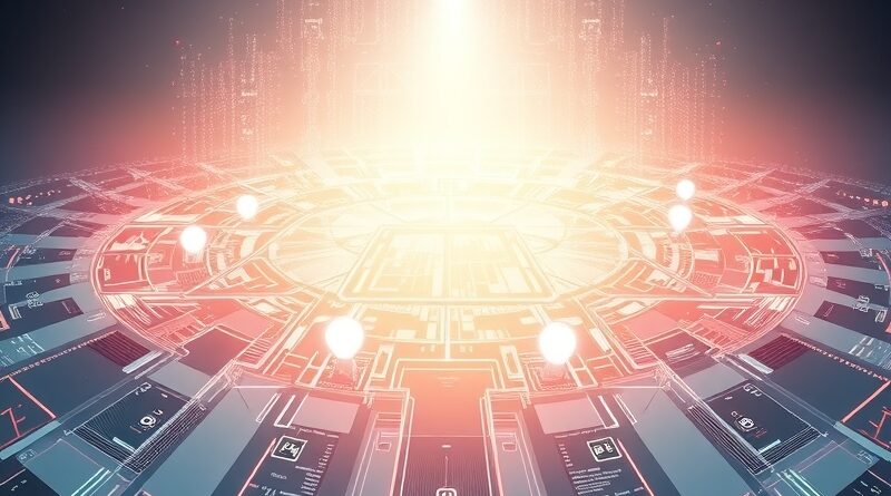 Abstrakcyjna forteca przeglądarki chroniąca agentów AI przed atakami, symbol bezpieczeństwa i innowacji Perplexity.