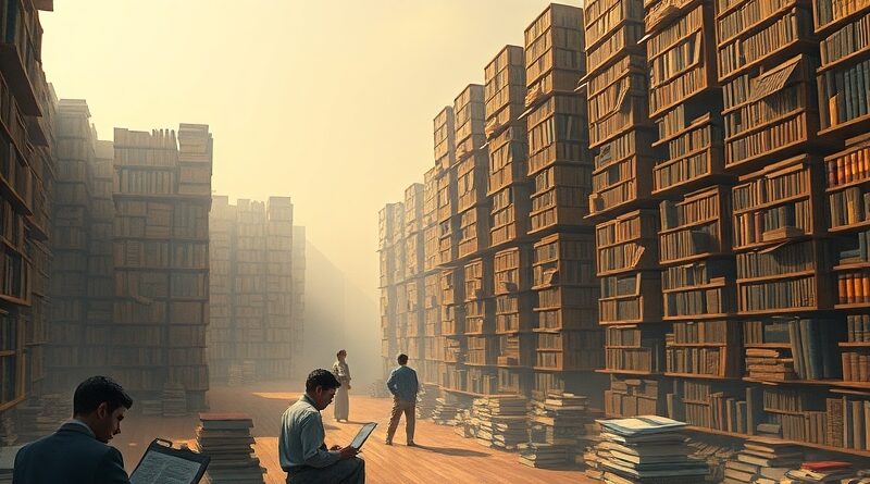 Nieskończona biblioteka, pisarze walczą z cieniami AI w dramatycznym starciu kreatywności i technologii.