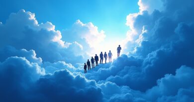 Abstrakcyjna chmura w odcieniach błękitu i srebra, symbolizuje przejęcie Convogo przez OpenAI.