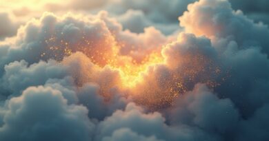 Abstrakcyjna, złota sieć cyfrowego kontraktu w chmurze, symbolizująca PydanticAI w systemach decyzyjnych AI.