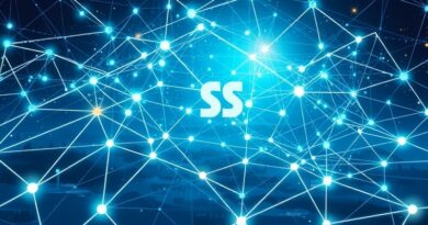 Stylizowana sieć AI z logo SoftBank, symbolizująca przyszłość i inwestycje w OpenAI.