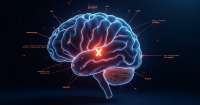 Abstrakcyjna reprezentacja Xcode: świetliste nitki kodu tworzą cyfrowy mózg, AI w ekosystemie Apple.