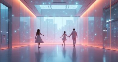 Futurystyczny szpital NHS z danymi zdrowotnymi w tańcu AI, optymalizacja zasobów, 2024