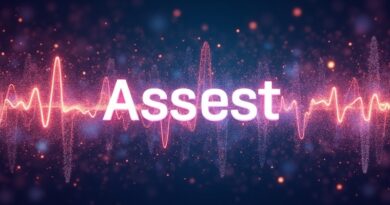 Abstrakcyjne fale dźwiękowe przechodzą w tekst na tle pastelowej sieci, symbolizując open-source w ASR.