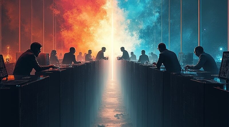 Przepaść między "power userami" AI w świetle a zagubionymi w cieniu. Cyfrowe rozwarstwienie.