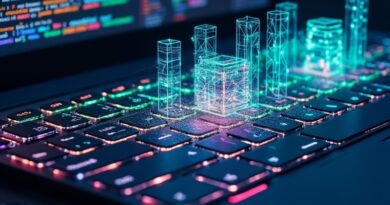 Klawiatura z kodem formującym serwery; symbol odchodzenia od przeglądarek na rzecz AI dla programistów.