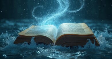 Zalany, starożytny wolumin podświetlony konstelacją Bliźniąt. Strumienie danych tworzą mapę pogodową. Nowy system wczesnego ostrzegania Google.