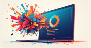 Rozpadający się kokpit zmienia się w minimalistyczną stronę www. Chaos kolorów ustępuje miejsca harmonii i czytelności.